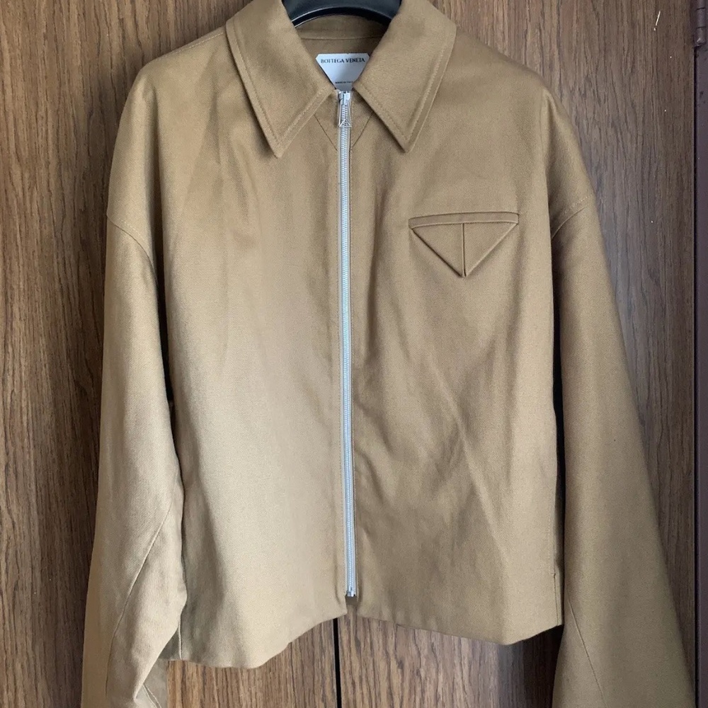 Bottega Veneta Cotton Twill Blouson Jacket Brown